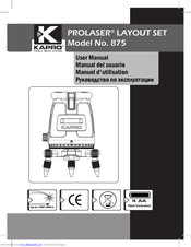 Kapro PROLASER 875 User Manual