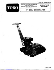 Toro 04215 Greensmaster 500 Operator's Manual