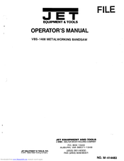 Jet EQUIPMENT & TOOLS 414483 Operator's Manual