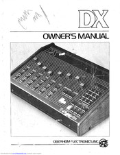 Oberheim DX Owner's Manual