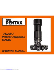 Pentax takumar-zoom Operating Manual
