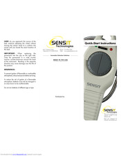 Sensit TKX Operating Instructions