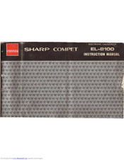 Sharp EL-8100 Instruction Manual