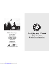E-Collar Technologies Pro Educator PE-900 Quick Start Manual