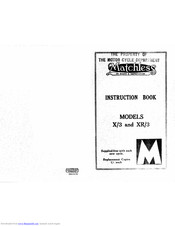 Matchless Motor Cycles XR/3 1932 Instruction Book