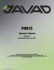 Javad FH915 Operator's Manual