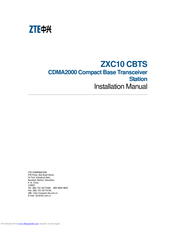 Zte ZXC10 CBTS O1 Installation Manual