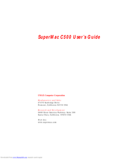 UMAX Computer Corporation SuperMac C500 User Manual
