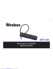 Just Wireless BTK-729 User Manual