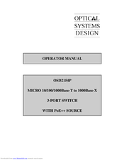 Optical Systems Design OSD2154P Operator's Manual