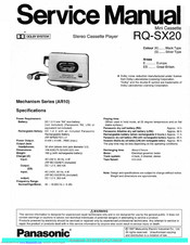 Panasonic RQ-SX20 Service Manual