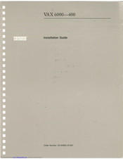 Digital Equipment VAX 6000-400 Installation Manual
