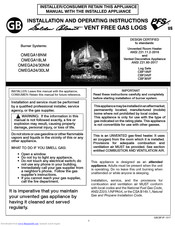 Golden Blount CBF18VF+OMEGA18LM Installation And Operating Instructions Manual