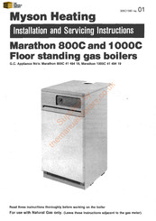 Myson Heating Marathon 800C Installation And Servicing Instructions