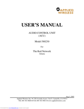 Applied Wireless 580230 User Manual