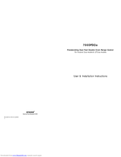 STOVES 700DFDOa User & Installation Instructions Manual