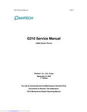 Pantech G310 Service Manual