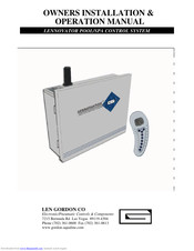 Len Gordon Lennovator Owner's Installation & Operations Manual