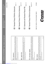 Conrad raveland flatsub fs8 Operating Instructions Manual