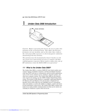 Uniden Data 2000 Wireless CDPD PC Card Manual