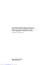 Digital Equipment VAX 4000 Upgrade Installation Manual
