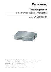 Panasonic VL-VN1700 Operating Manual