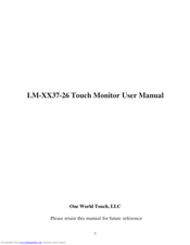 One World Touch LM-XX37-26 series User Manual