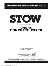 Stow CMS-4S Operation And Parts Manual