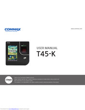 Commax T45-K User Manual