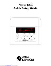 ASTRO DEVICES Nexus DSC Quick Setup Manual
