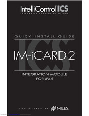 Niles IM-iCARD 2 Quick Install Manual