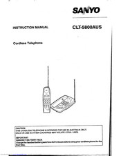 Sanyo CLT-5800AUS Instruction Manual