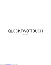 Biegert&Funk QLOCKTWO TOUCH Instructions For Use Manual