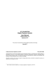 Data Conversion Systems Vivaldi One User Manual