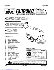 Windsor FILTRONIC F22T Owner's Manual