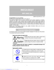 Meikyo Electric WATCH BOOT RPC-M5C-EA User Manual