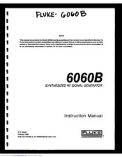 Fluke 6060B Instruction Manual