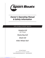 Inflatable Sport Boats Dolphin 8.8' Owner's Operating Manual & Safety Information