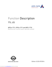 Addi-Data APCIe-1711 Function Description