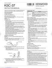 Kenwood KSC-37 Instruction Manual