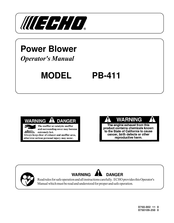 Echo PB-411 Operator's Manual