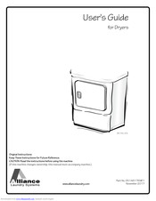 Alliance Laundry Systems DRY725C_SVG Original Instructions Manual