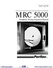 Partflow MRC 500 Installation, Wiring, Operation Manua