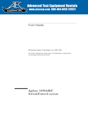 Agilent Technologies Agilent 3499B User Manual