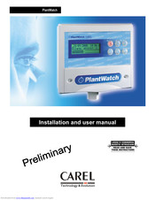 Carel PlantWatch Installation And User Manual