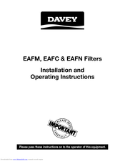 Davey EAFM7 Installation And Operating Instructions Manual