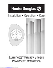 HunterDouglas Luminette Installation Operation And Care