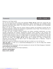 Bajaj Auto Pulsar 135 LS Owner's Manual