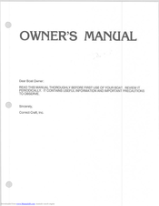 Correct Craft Ski Nautique 1996 Owner's Manual
