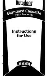 Dictaphone 2225 Instructions For Use Manual